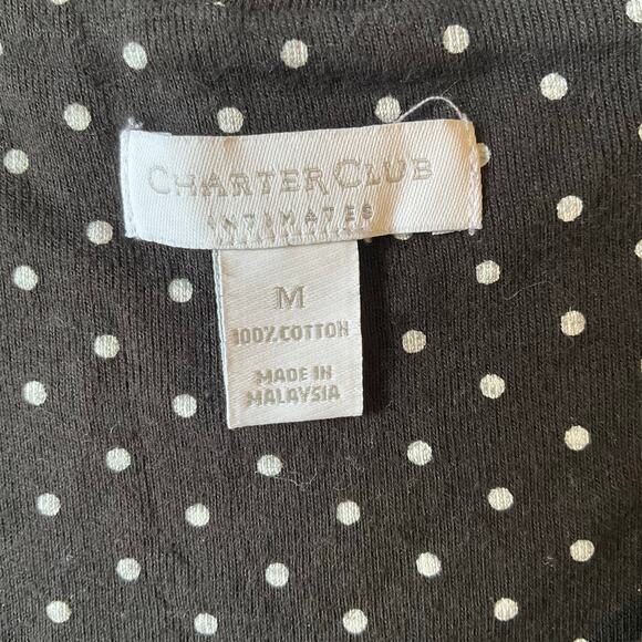 Charter Club Intimates Women Dress size M Short Sleeve V-neck Above Knee Black - Picture 6 of 7